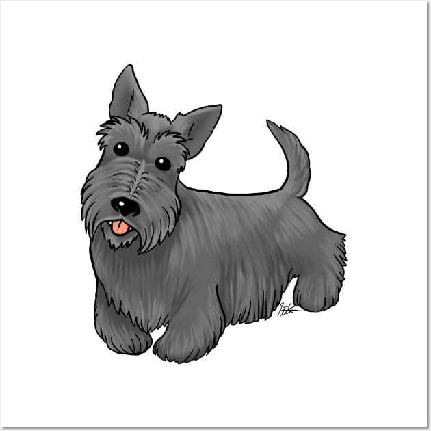 Dog - Scottish Terrier - Black Wall Art by Jen's Dogs Custom Gifts and Designs